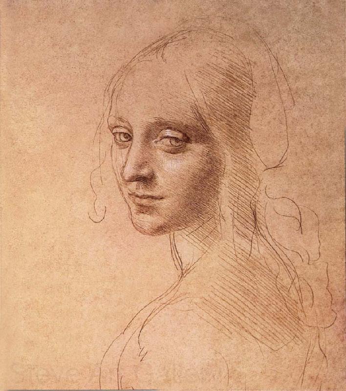 LEONARDO da Vinci Portrat of a Madchens Spain oil painting art